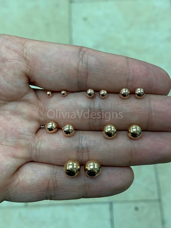9mm 14k Yellow Gold Genuine White Pearl Stud Push Back Earrings 3mm 9mm 14k Yellow Gold Genuine White Pearl Stud Push Back Earrings 3mm