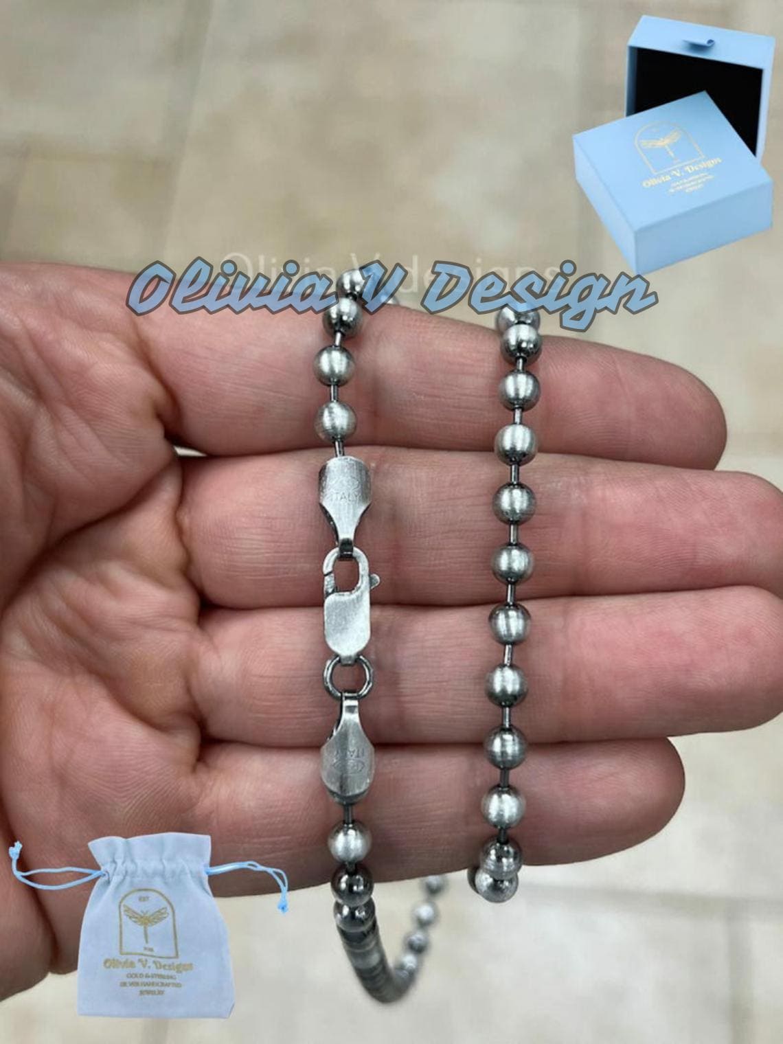 韓国発【TATIANA】(SILVER925) Pearl Ball Chain Necklace~☆ 61F8gL68e4L._AC_SY395_.jpg