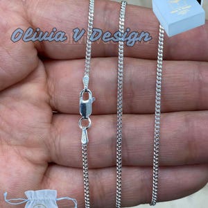 925 Sterling Silber Italienische massive kubanische Panzerkette Gliederkette 16 '' 18 '' 20 '' 22 '' 24 '' 30 '' 2.50MM - Echtes 925 Sterling Silber
