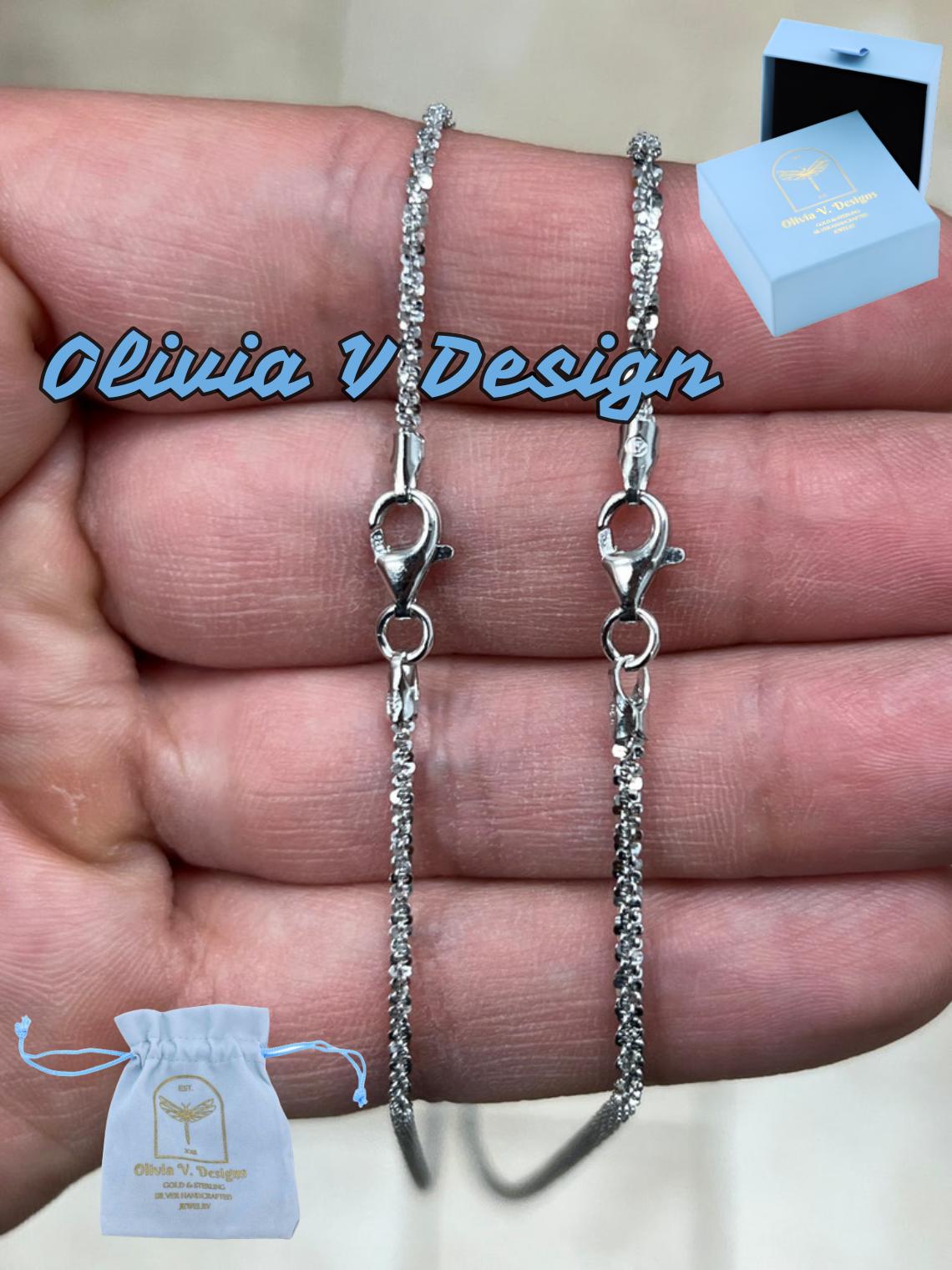 925 Sterling Silver Rhodium Sparkle Glitter Margarita Twisted Rock Chain 2mm 2.5mm Necklace, Real 925 Sterling Silver, Diamond Cut, Italian - Etsy 925 Sterling Silver Rhodium Sparkle Glitter Margarita Twisted Rock Chain 2mm 2.5mm Necklace, Real 925 Sterling Silver, Diamond Cut, Italian - Etsy