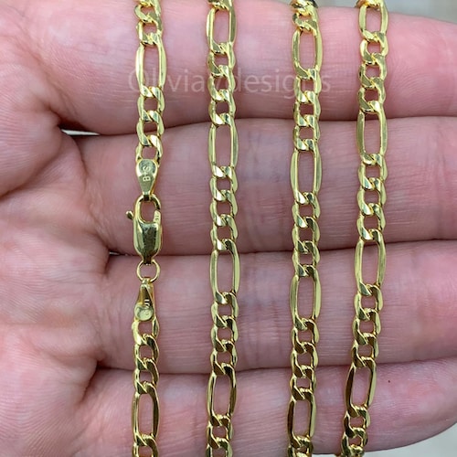 14K Yellow Gold Figaro Chain 4mm 18 