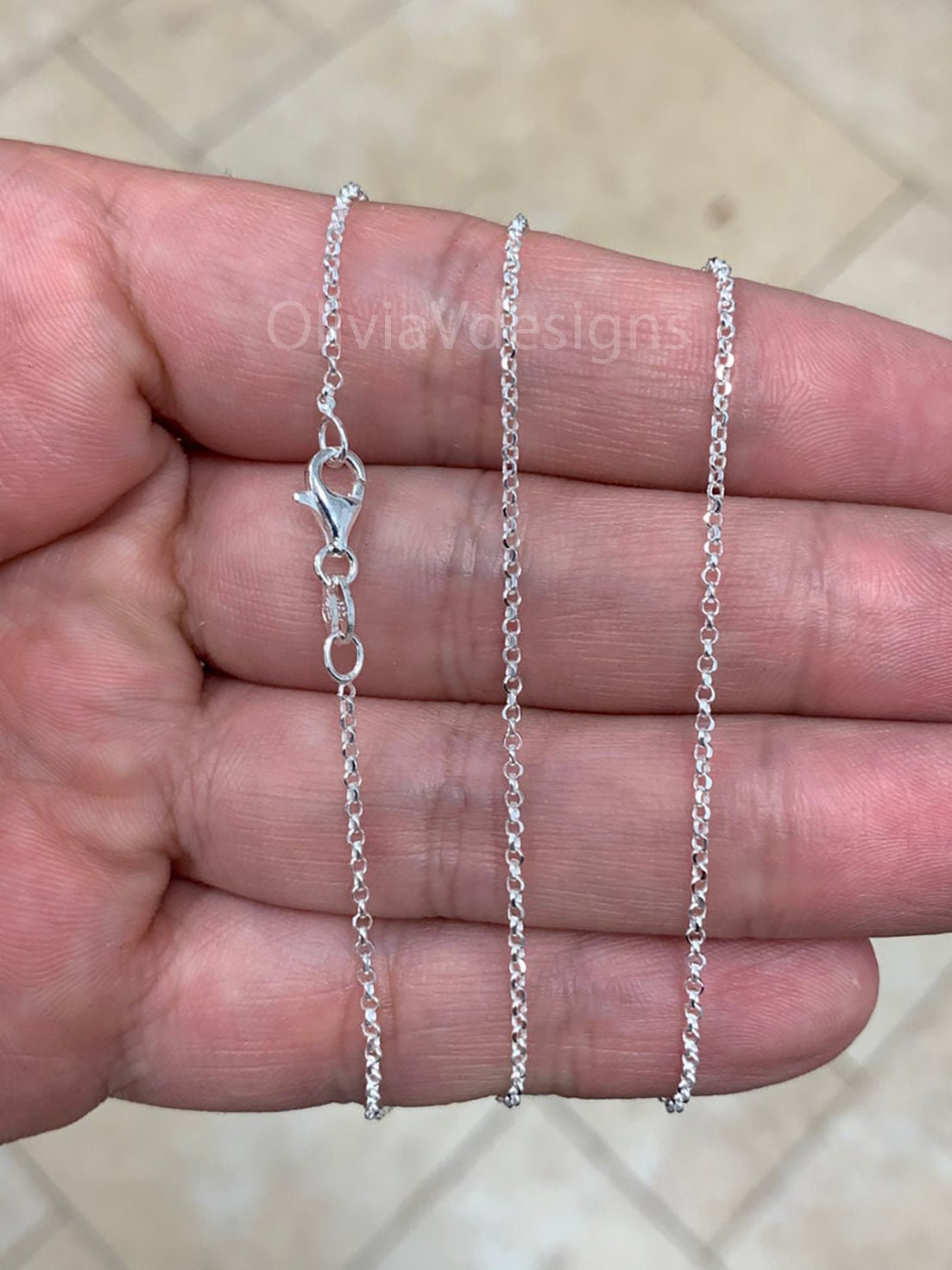 Sterling Silver Rolo Chain Sterling Belcher Chain 925 Silver Etsy