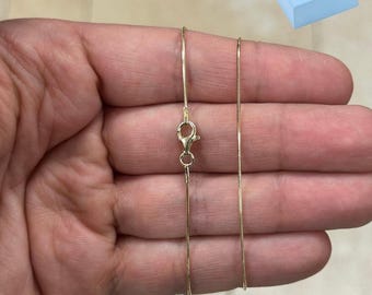 14k Gold Over Sterling Silver Snake Chain - Made in Italy