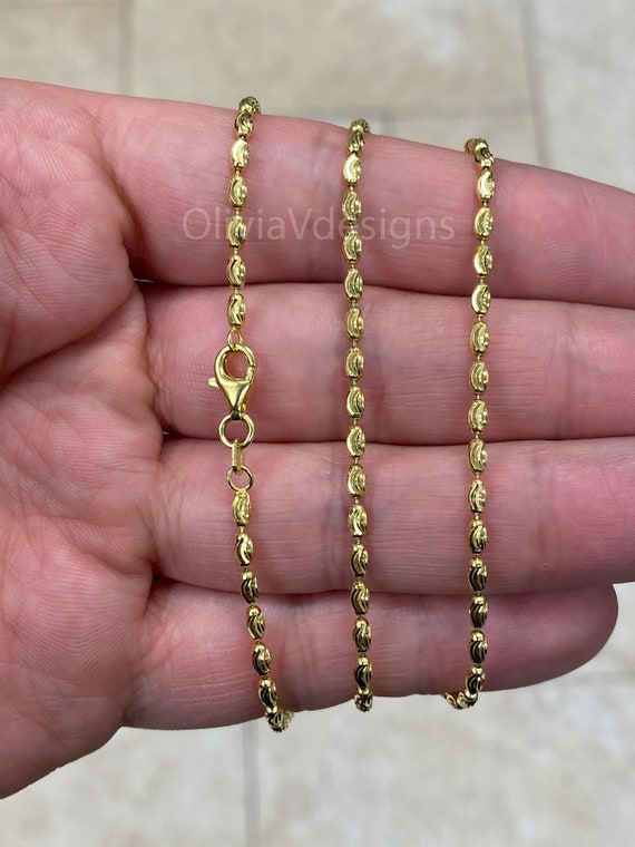 14k Yellow Gold Over 925 Sterling 