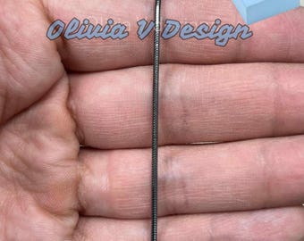 1,9mm Collana Catena Serpente Collier Di 925 Argento Rodiato 80cm - Foto 5