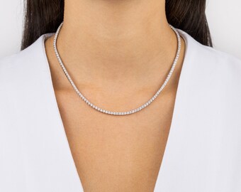 3mm Diamond Tennis Necklace / Diamond 