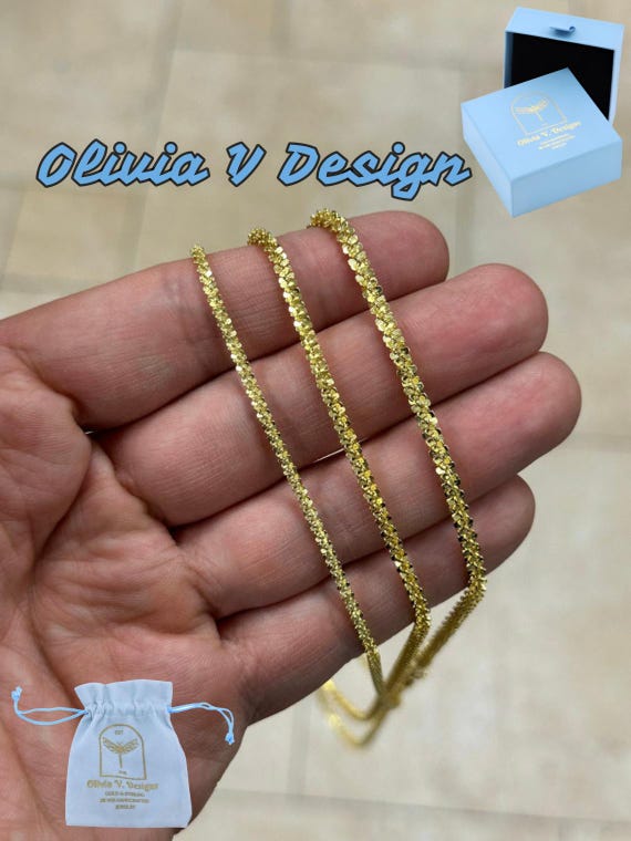 925 Sterling Silver 14K Yellow Gold Plated Sparkle Glitter