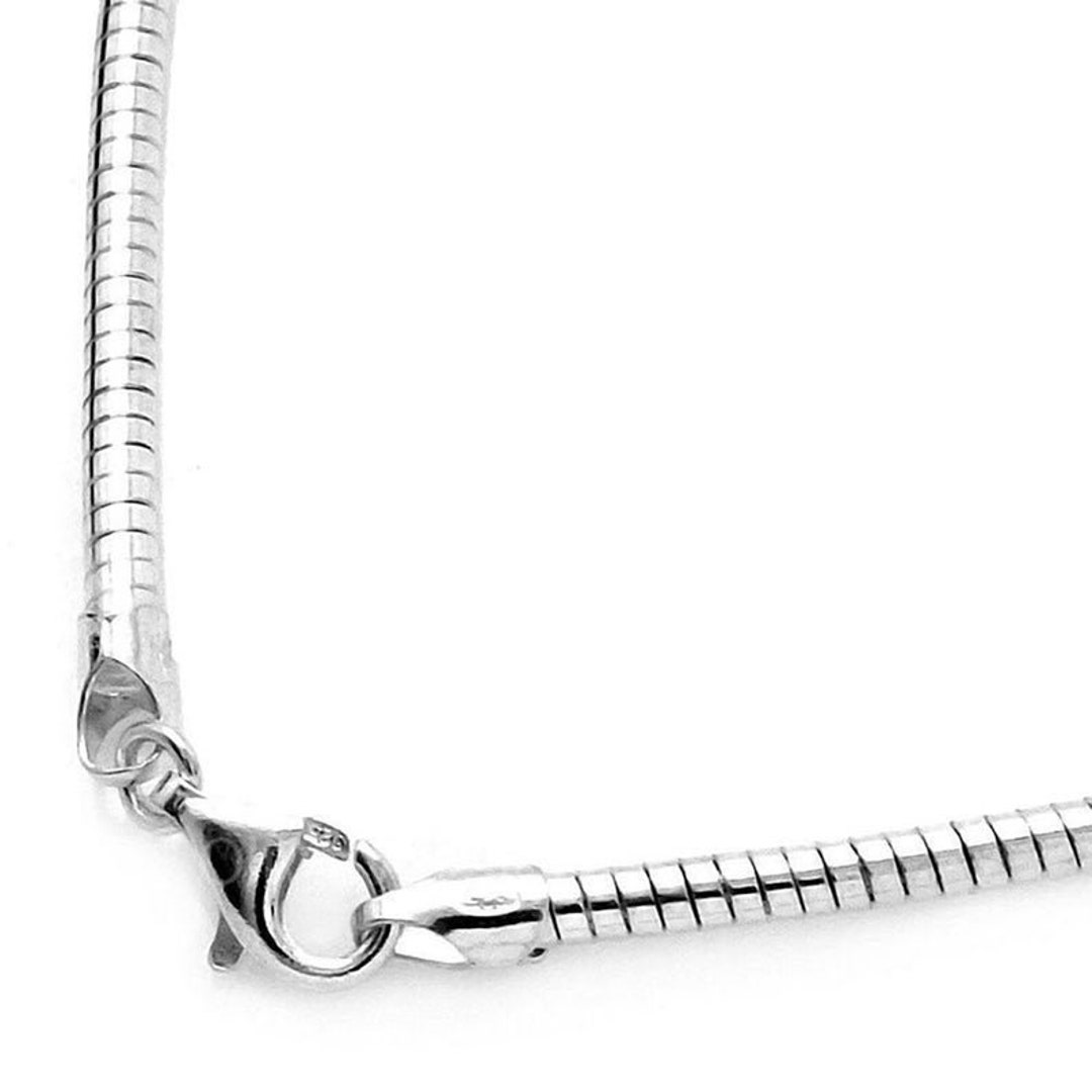 925 Sterling Silver Round Omega Necklace, Flex Layering Chain, 1mm 1