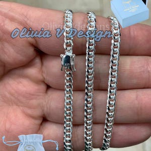 Sterling Silver Miami Cuban Chain: Solid 925 Silver, Heavy Curb Link