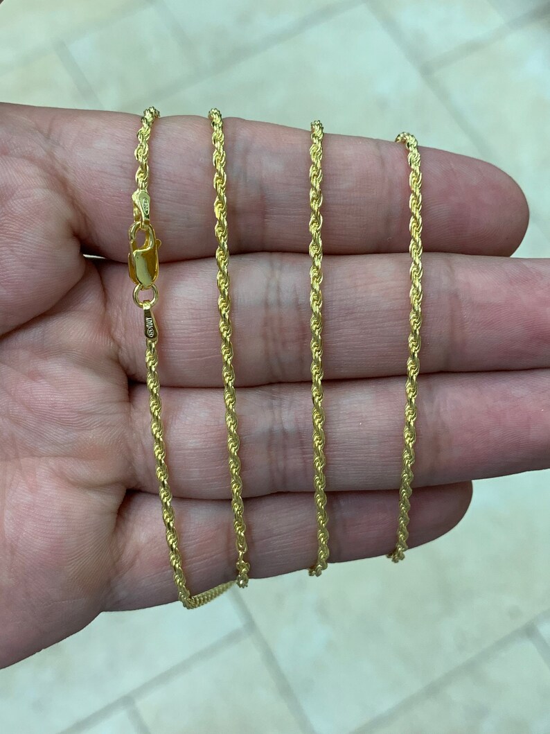 925 Sterling Silver 2.5mm Solid Link Rope Chain Necklace 22 Inch Pendant Charm Regular Fine Jewelry Gifts For Women For Her