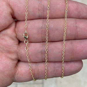 10k Yellow Gold Round Cable ROLO Link Pendant Chain/Necklace 20" 2.3mm 2.5 grams 10k Yellow Gold Round Cable ROLO Link Pendant Chain/Necklace 20" 2.3mm 2.5 grams
