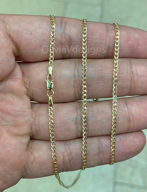 5.5mm Miami Cuban Link Chain Necklace 14K Yellow Gold / 30 Inches by Baby Gold - Shop Custom Gold Jewelry