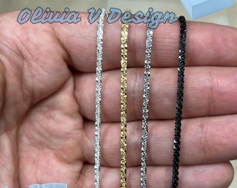 925 Sterling Silver, Sparkle Glitter Margarita Twisted Roc