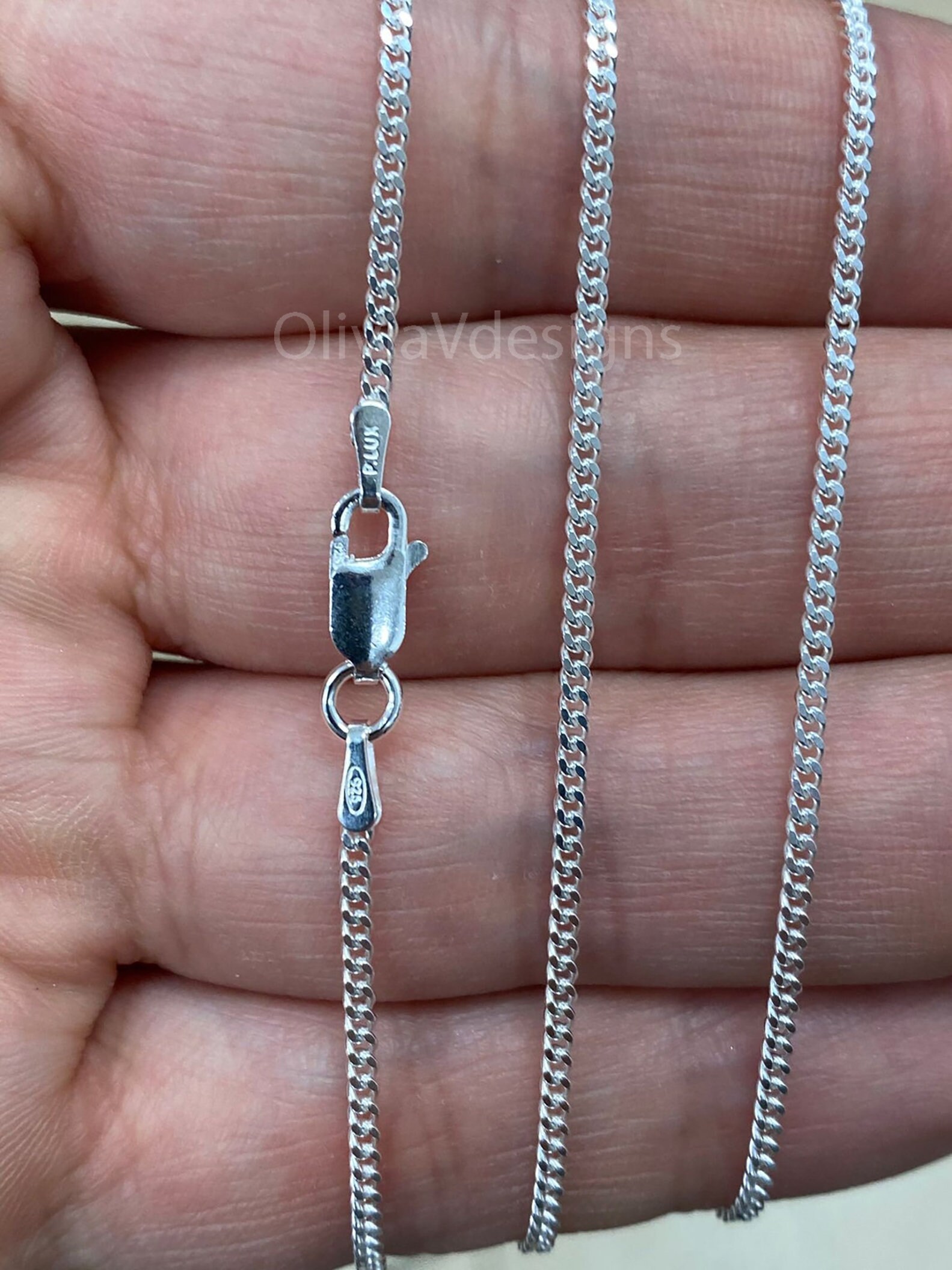 13 Sterling Silver Light Chain With Clasp (1.20Mm Thick)