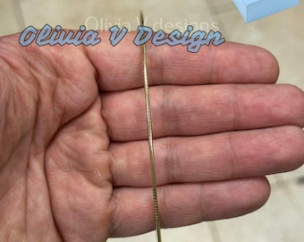 14k Gold Plated Omega Necklace: 925 Sterling Silver Chain, Made in Italy