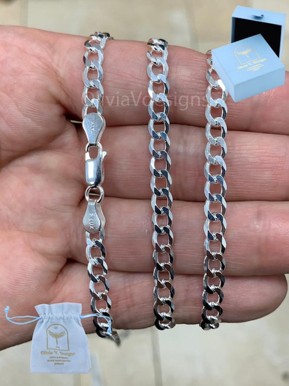 NKlaus Collana In Argento 925 Catena Piatta Ad Ancora, Larga 2,4 Mm, Lunga 38 Cm, Con Moschettone, Per Donna - 4
