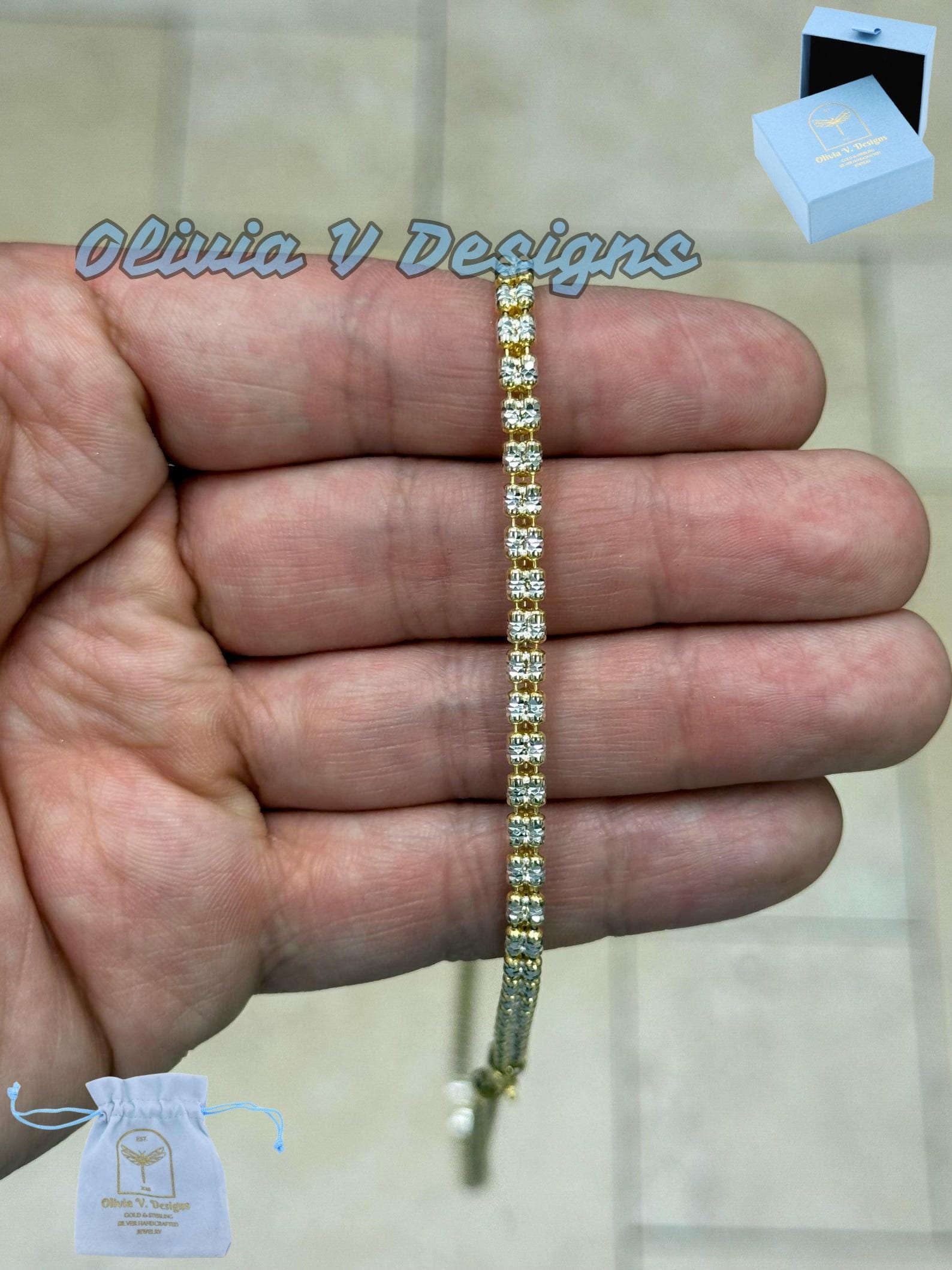 Diamond-cut Ice Link Chain: 14k Gold Plated Sterling Silver
