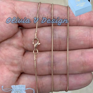 14K Rose Gold Over Sterling Silver Snake Chain Necklace