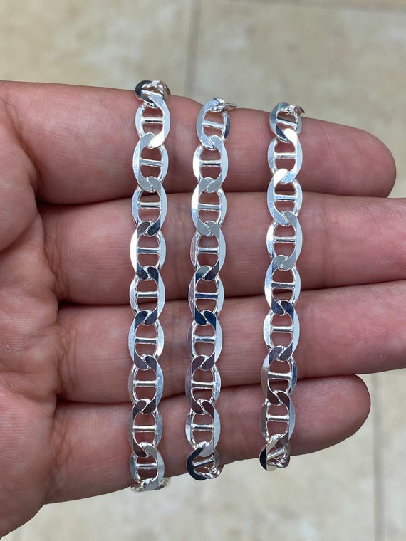 Marina Jewelry Sterling Silver Chain Bracelet for Charms