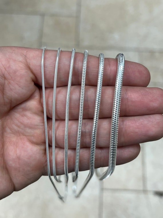Sterling silver snake necklace deals