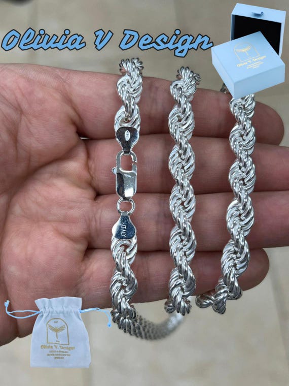 スターリングシルバー 8mm フラットフィガロチェーンネックレス & ブレスレット 男女兼用 ベベルエッジ 光沢仕上げ ニッケル不使用 イタリア製 サイズ8~30イ メンズ 8mm スターリングシルバー ソリッドフィガロチェーンネックレス