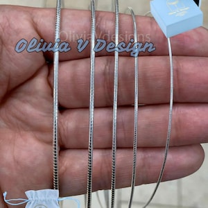 Sterling Silver Round Omega Chain: Italian Flex Layering Necklace
