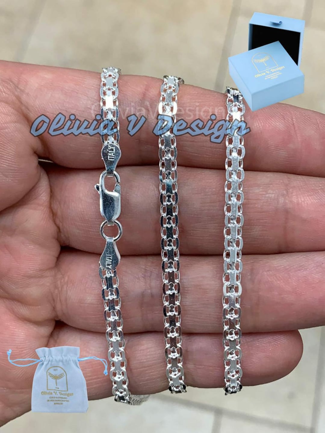 Catena A Corda In Argento Sterling Rodiato Da 1,2 Mm - Foto 3