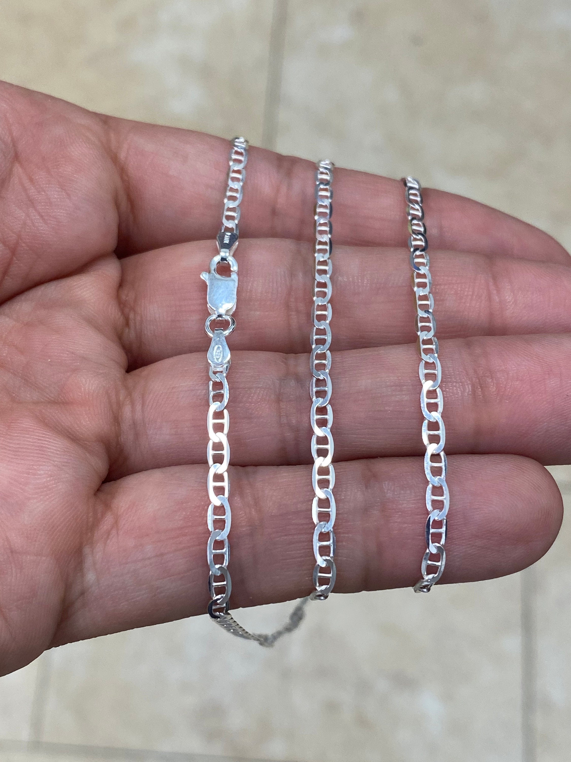 Sterling Silver Mariner Link Chain - Silver Chains | Lirys Jewelry 3mm / 16