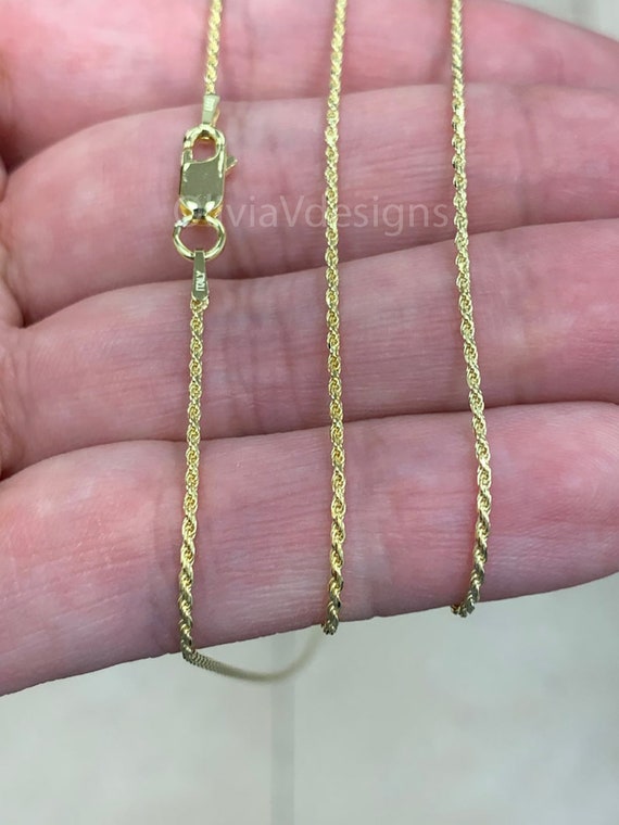 14k Gold Vermeil Solid 925 Sterling Silver Snake Chain Necklace 14