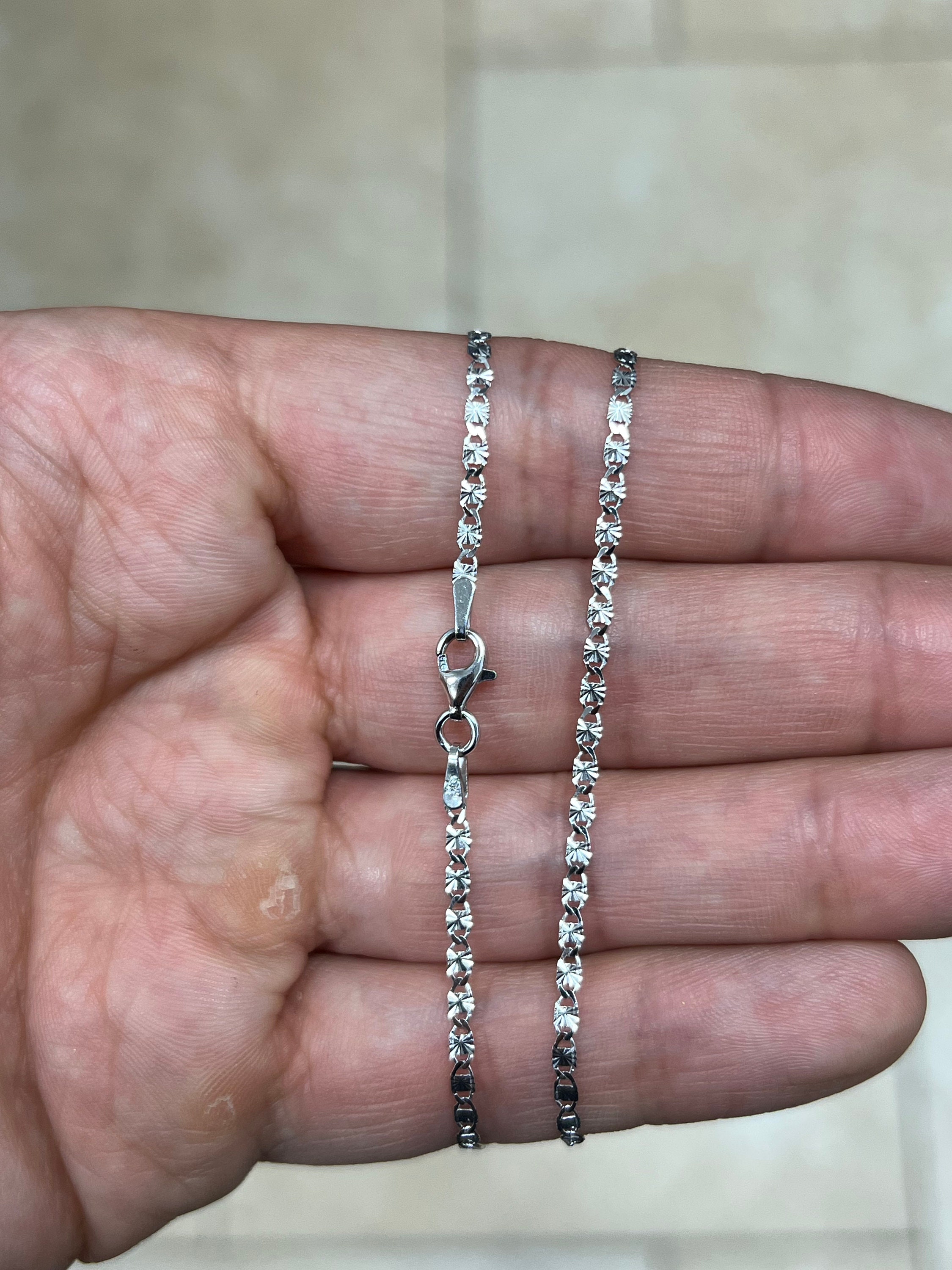 Valentino Star Chain Or Bracelet Solid Real 925 Sterling Silver