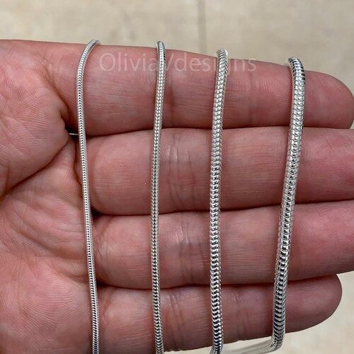 Real Solid 925 Sterling Silver Snake 