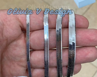 Flexible Reversible Greek Key Necklace Collar Sterling Silver Made in Italy