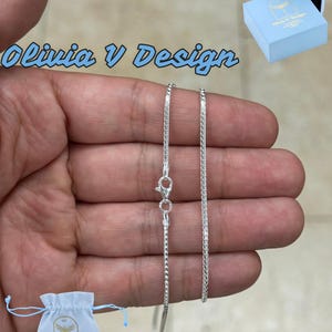 Sterling Silver Franco Wheat Chain 1.5mm - Made in Italy