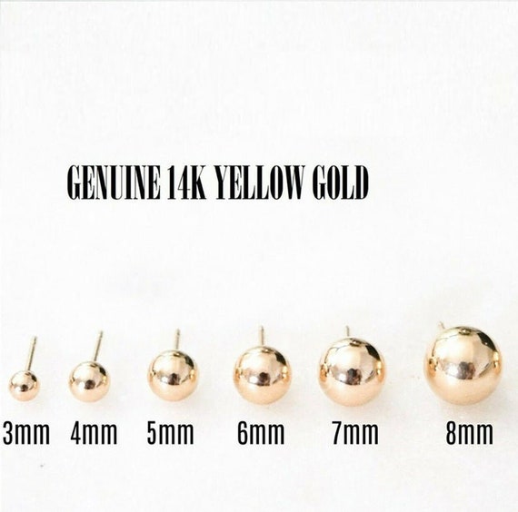 8MM 14K with Silicone Protected 14k Gold Pushbacks 100% Real 14K Gold. 14K Yellow Ball Earrings High Polished 3MM 8MM 14K with Silicone Protected 14k Gold Pushbacks 100% Real 14K Gold. 14K Yellow Ball Earrings High Polished 3MM
