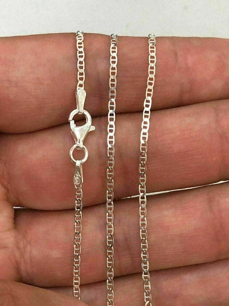 Real 925 Sterling Silver Anchor Necklace 16-22 Inches