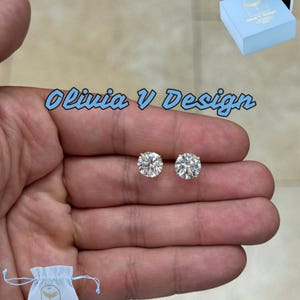 IGI Certified 5.00 Carats 14k Yellow Gold Lab Grown Diamond Studs E VS1, Screw Back, Diamond Studs, Round Diamond Stud Earrings Unisex