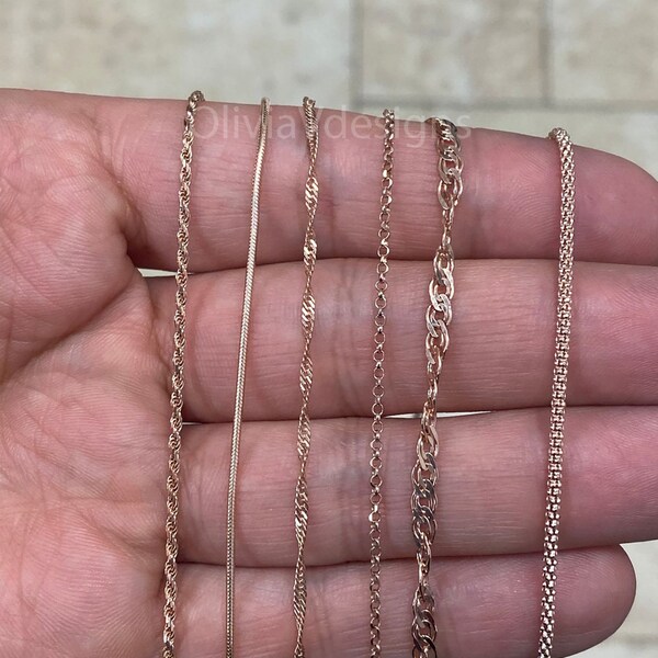 Rose Gold Chain Etsy
