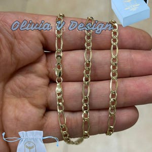 14K Yellow Gold Figaro Chain Necklace - 4.50MM