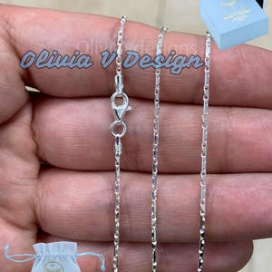Italienische Sterling Silber Heshe Kette Halskette - Unisex Solid Link