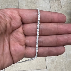 925 Sterling Silver Sparkle Glitter Margarita Twisted Rock Chain 3mm Necklace, Real 925 Sterling Silver, Diamond Cut, Sale, Made In Italy image 4