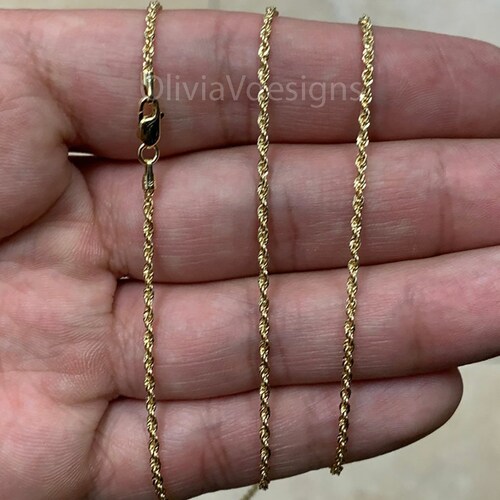 Genuine 18K Solid Genuine Gold Rope 
