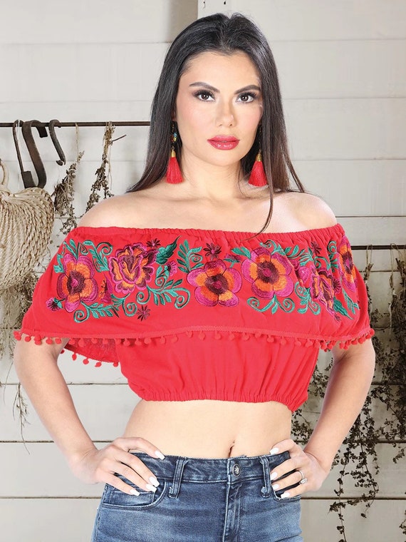St.Gallen Flower Embroidery Organza Blouse