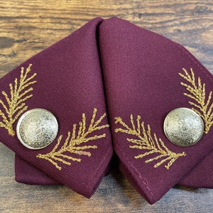 Burgundy and Gold Botonadura Charro Bow Tie-Adult