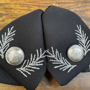 Black and Silver or Gold Botonadura Charro Bow Tie-Adult