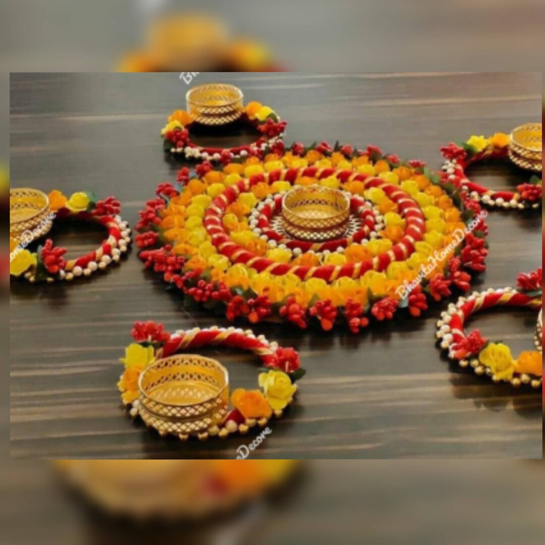 Free Shipping Paper Rose Flower Rangoli Coffee Table Mats Centerpiece ...