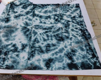 Shibori Black And White Tie Dyed itajime Technique Unique Design Quilting Voile Cotton Apperael  Fabric 44 Inch Wide Crafting Dress Material