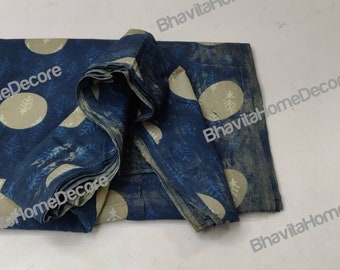 Abstract Decorative 100% Pure Cotton Handblock Printed Mud Press Printed Fabric Handmade 60s Cotton Japanese Furoshiki Fabric Crafting qulit