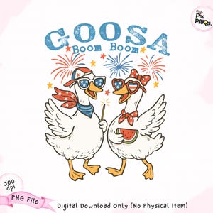 Funny Patriotic Goose PNG: 4th of July Clipart (Digital Download
