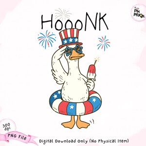 Funny Patriotic Goose PNG: 4th of July Sublimation Design (Digital Download