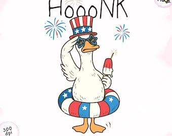 Funny Patriotic Goose PNG: 4th of July Sublimation Design (Digital Download